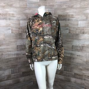 Carhartt Camouflage Zip Up Hoodie Size Large